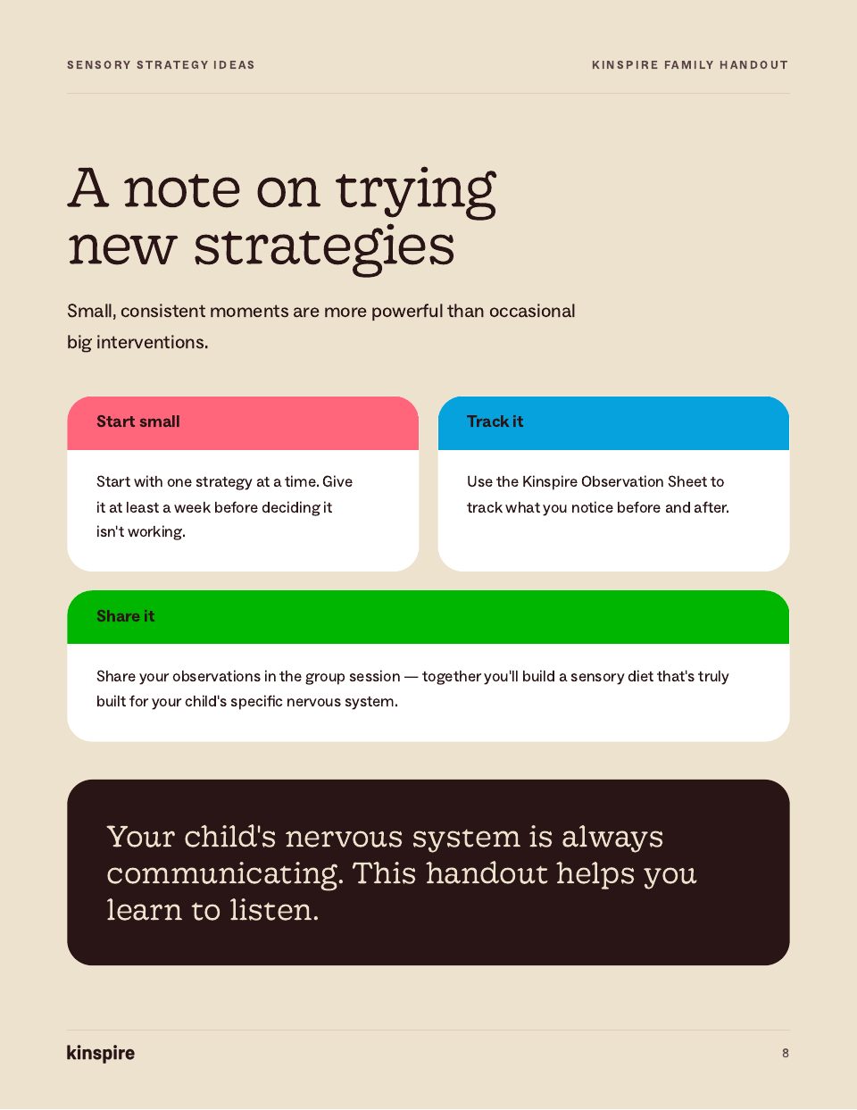 Sensory Strategy Ideas page 8